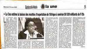 Le C.E.A estime la baisse des recettes d'exportation de l'Afrique à environ 59 539 milliards de F cfa